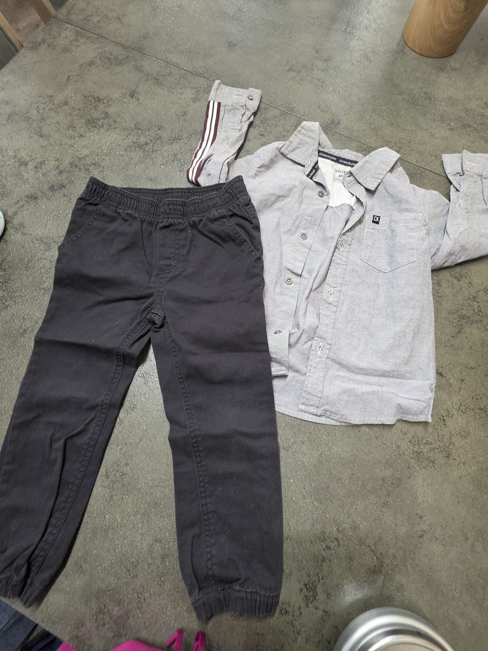 Calvin Klein Jeans Kids Black Elastic-Waist Joggers